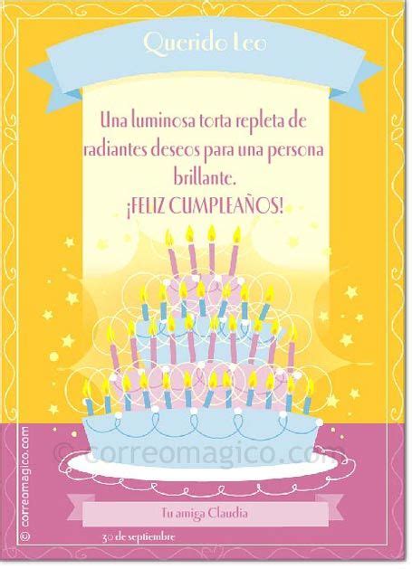 . Tarjeta de Cumpleaños  Velitas  para personalizar e ...