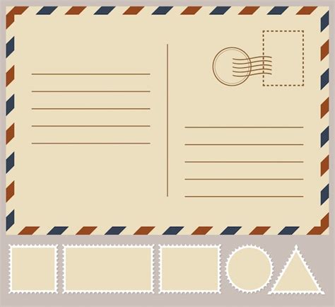 Tarjeta postal aislada en blanco | Vector Premium