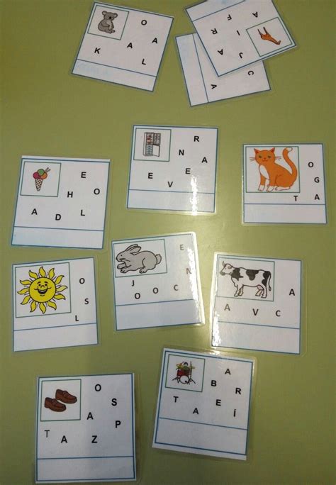 tarjetas fonológicas para ordenar letras y formar palabras ...