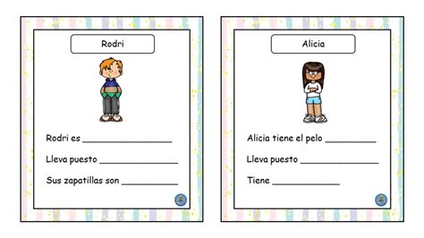 Tarjetas para trabajar las descripciones de personas | Descripción ...