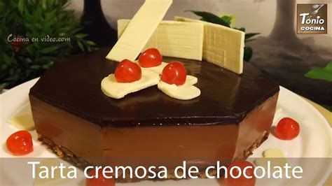 Tarta cremosa de chocolate, sin horno   YouTube