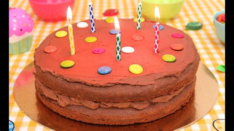 Tarta de Cumpleaños de Chocolate Fácil y Deliciosa   YouTube