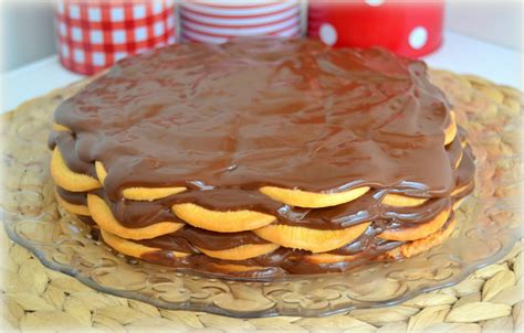 Tarta De Galletas Y Chocolate  con Natillas