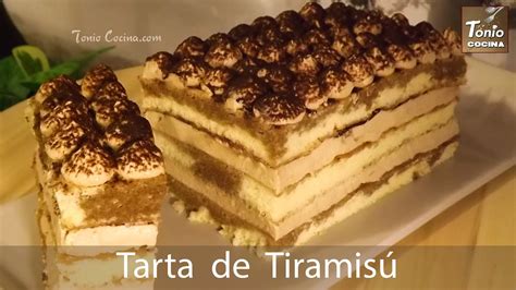 Tarta de TIRAMISÚ  con crema sin huevo  | Especial fiestas ...