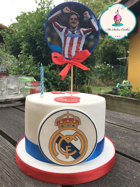 tarta fondant futbol real madrid | Cumpleaños, Tartas ...