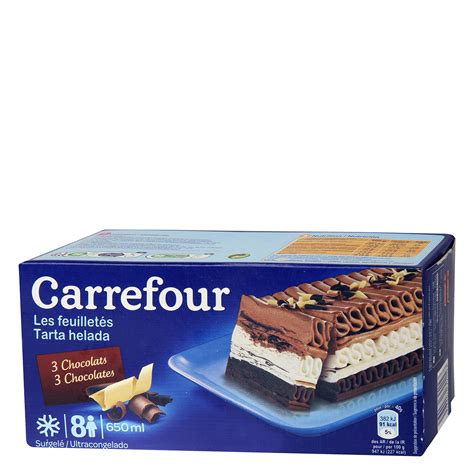 Tarta helada de tres chocolates Carrefour 650 ml ...