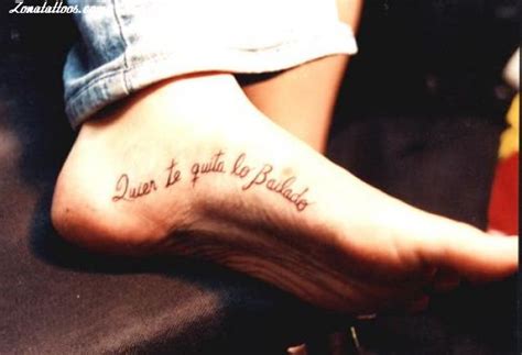 Tatuaje de Pie, Frases