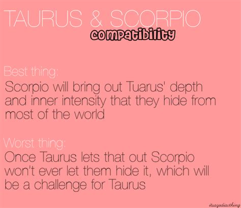 Taurus Scorpio | Scorpio and taurus relationship, Taurus ...