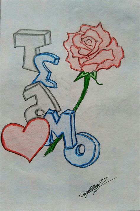 Te amo #Dibujo #Rosa #Teamo | Dibujos, Decoracion de ...