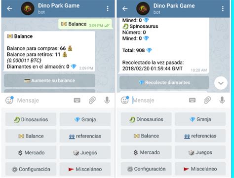 Telegram Bots para ganar dinero Dino Park Game un Bot para ganar en ...