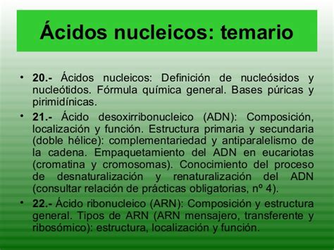 Tema 2 biomoléculas orgánicas acidos nucleicos