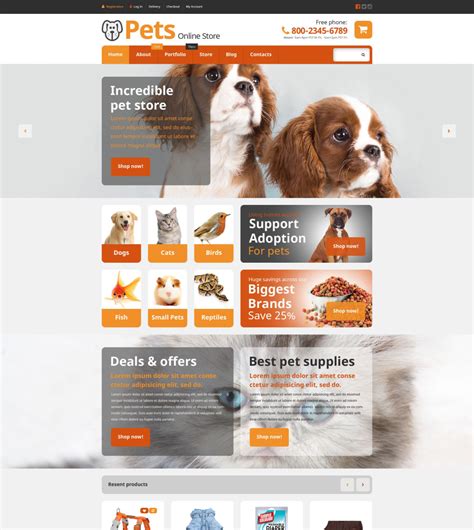 Tema WooCommerce #54868 para Sitio de Tienda de Mascotas