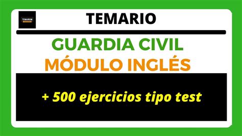 TEMARIO GUARDIA CIVIL   Módulo Inglés   YouTube