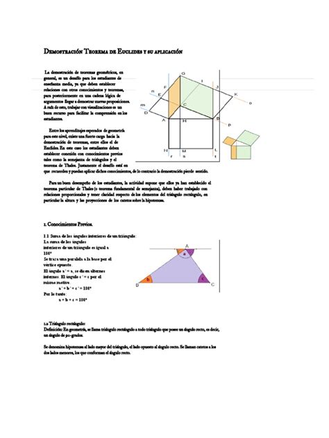 Teorema de Euclides.pdf | Triángulo | Geometría del plano ...