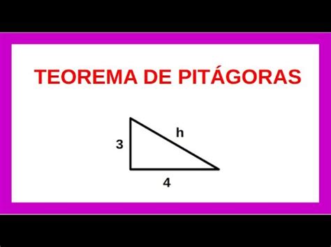 Teorema de Pitágoras Ejemplo 1   YouTube
