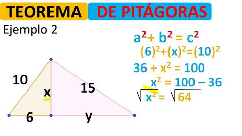Teorema de Pitágoras. Ejemplo2   YouTube