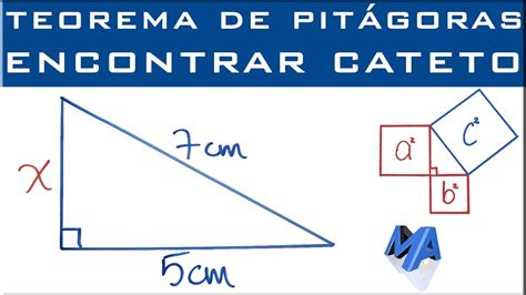 Teorema de Pitágoras | Encontrar un cateto   YouTube