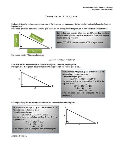 Teorema de Pitágoras