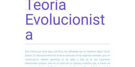 TEORÍA CREACIONISTA y EVOLUCION   Infogram