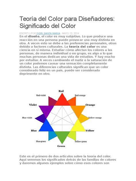 Teoría del Color para Diseñadores: Significado del Color