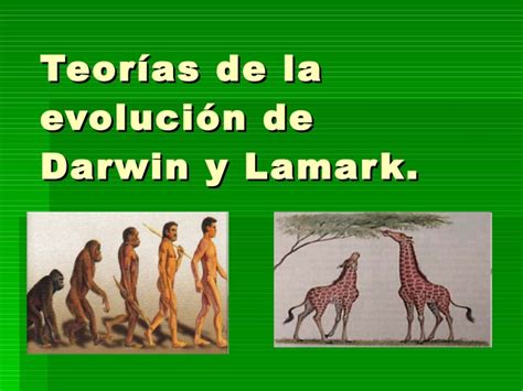 Teorías de la evolución de darwin y lamark