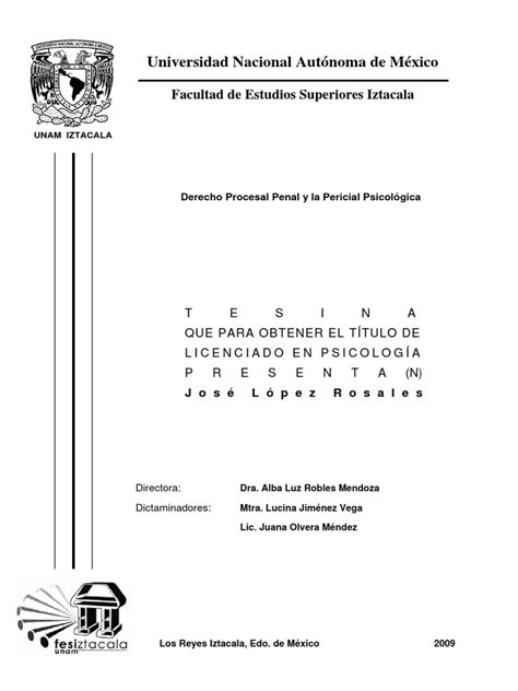 Tesis psicología forense UNAM | Evidencia  ley  | Testigo experto