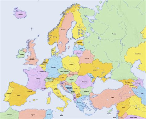 Test interactivo de Europa Europa: Capitales Nacionales ...