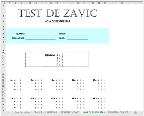 Test Zavic  Test Honestidad  VERSION BASICA