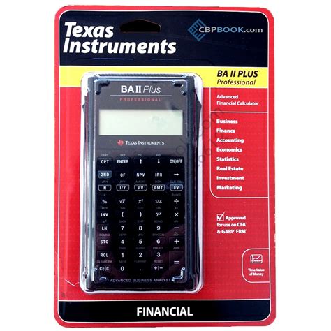Texas Instruments Advanced Financial Calculator BA II Plus ...