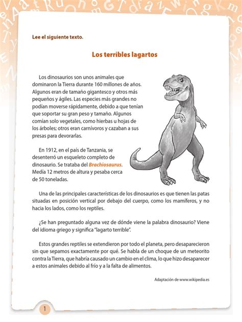 texto informativo.pdf | Dinosaurios | Tierra