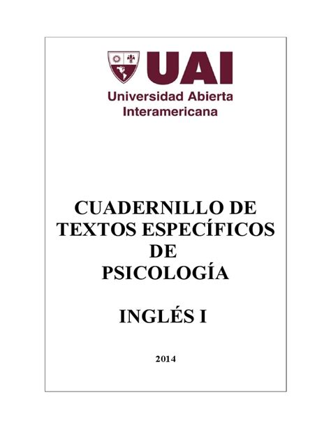 Textos de Psicología Inglés I | Psychopathy | Psychosis | Prueba ...