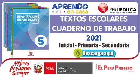 TEXTOS ESCOLARES Y CUADERNOS DE TRABAJO 2021 [Descargar aquí][Centro de ...