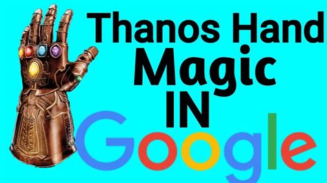 Thanos Hand | Thanos Hand Magic In Google | Thanos Google ...