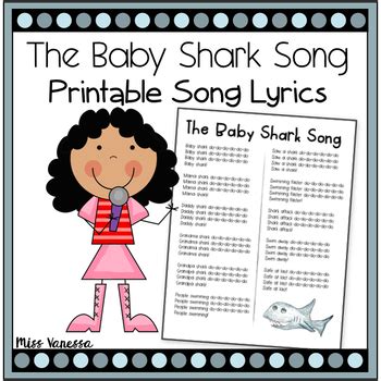 The Baby Shark Song by Miss Vanessa | Teachers Pay Teachers