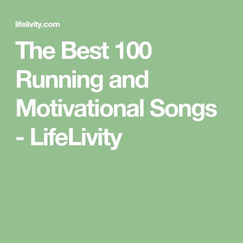 The Best 100 Running and Motivational Songs | Songs ...