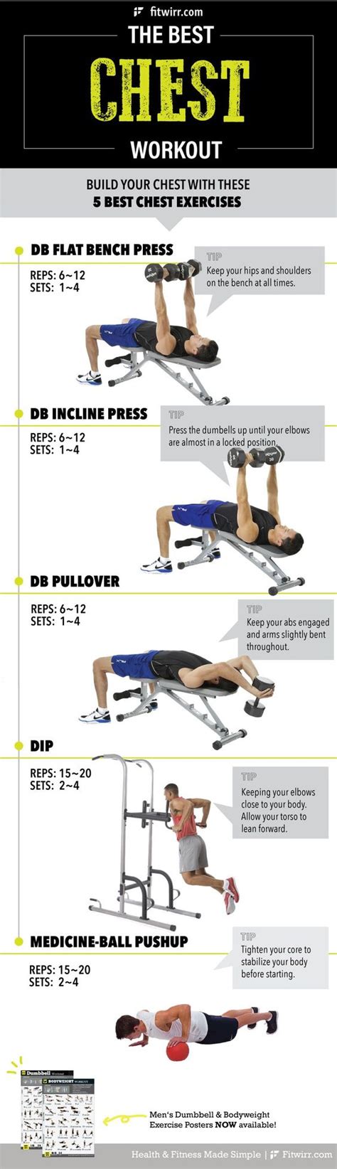 The Best Chest Workouts For Men  Infographic ...