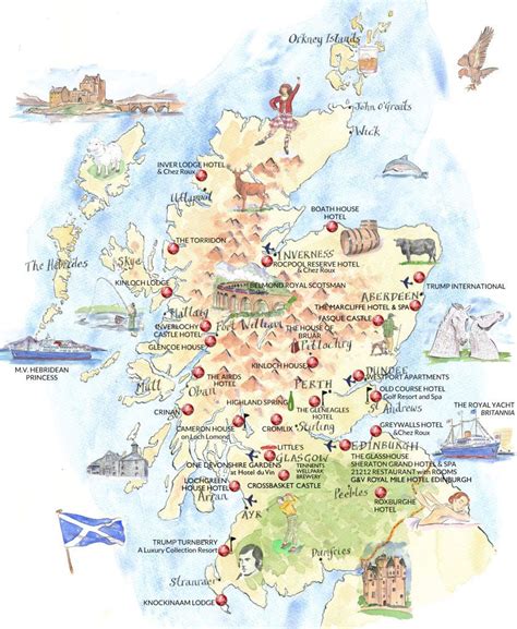 The Best Luxury Hotels In Scotland | World globe map, Map ...