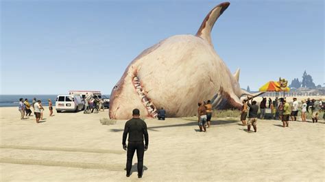 The Biggest Shark in GTA 5 History Found!  Megalodon Shark ...