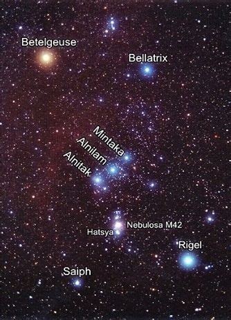 The constellation, Orion, annotated. | Nebulosa de orión ...
