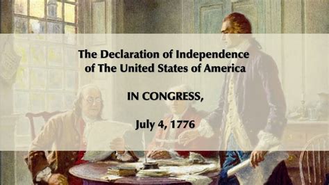 The Declaration of Independence of The United States of ...
