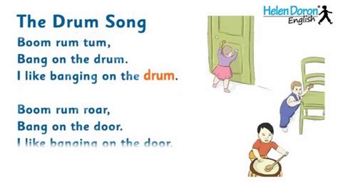 The Drum Song   English Songs for Babies, with Lyrics ...