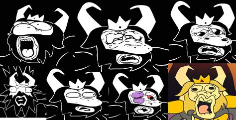 The faces of Asgore fro Underpants   True Ending ...