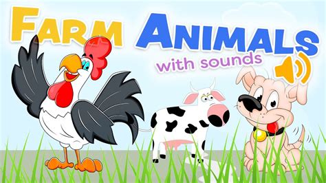 The FARM ANIMALS with sounds   Words in spanish and ...