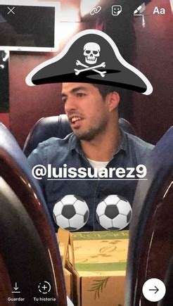 The funny picture of pirate Luis Suarez posted by Paco Alcacer