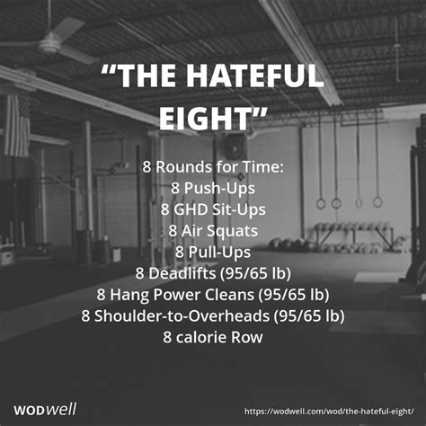 The Hateful Eight  Workout, CrossFit WOD | WODwell | Wod ...