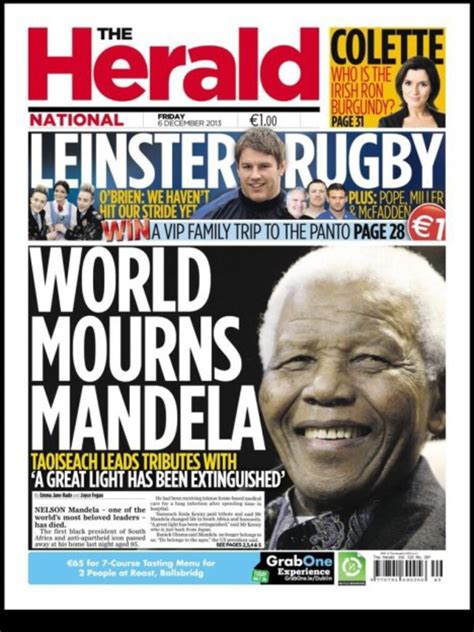 The Herald   Nelson Mandela   newspaper front covers ...
