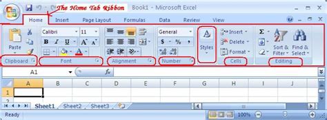The Home Tab of Microsoft Excel 2007 | TurboFuture