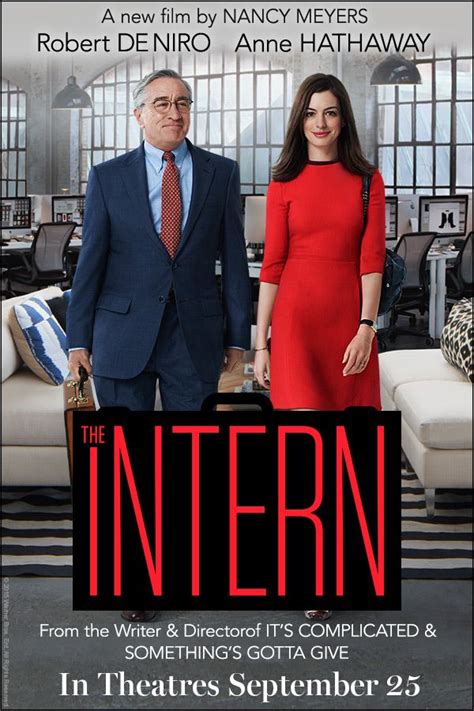THE INTERN Movie Poster | The intern movie, Tv shows ...