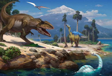 The landscape of the Cretaceous period., Nikolai ...