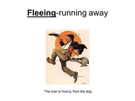 The meaning and symbolism of the word   «Running Away/Fleeing»